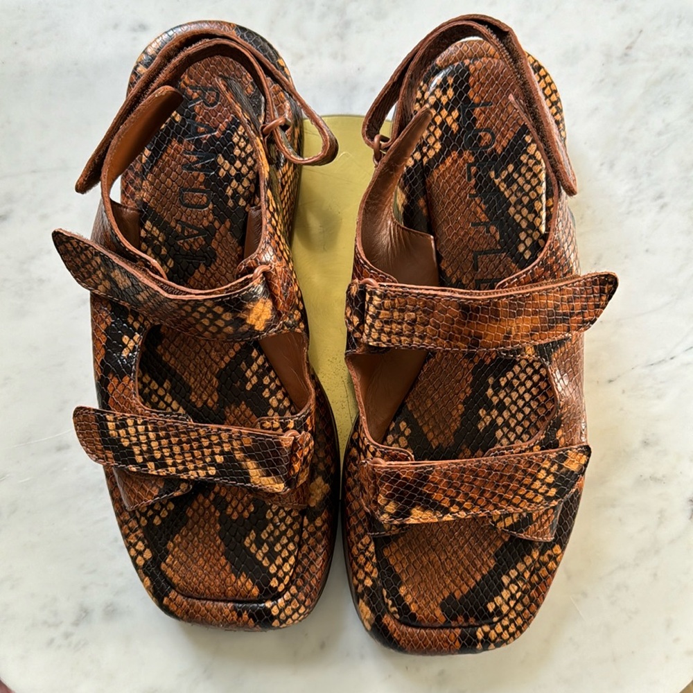 Snakeskin dad sandals